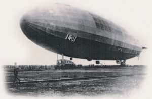 The Zeppelin L31, shot down over Potters Bar in 1916.