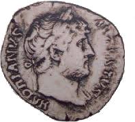 An example of a silver Roman coin.