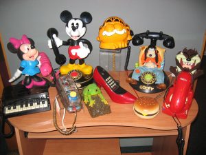 Images of telephones in the Potters Bar Museum