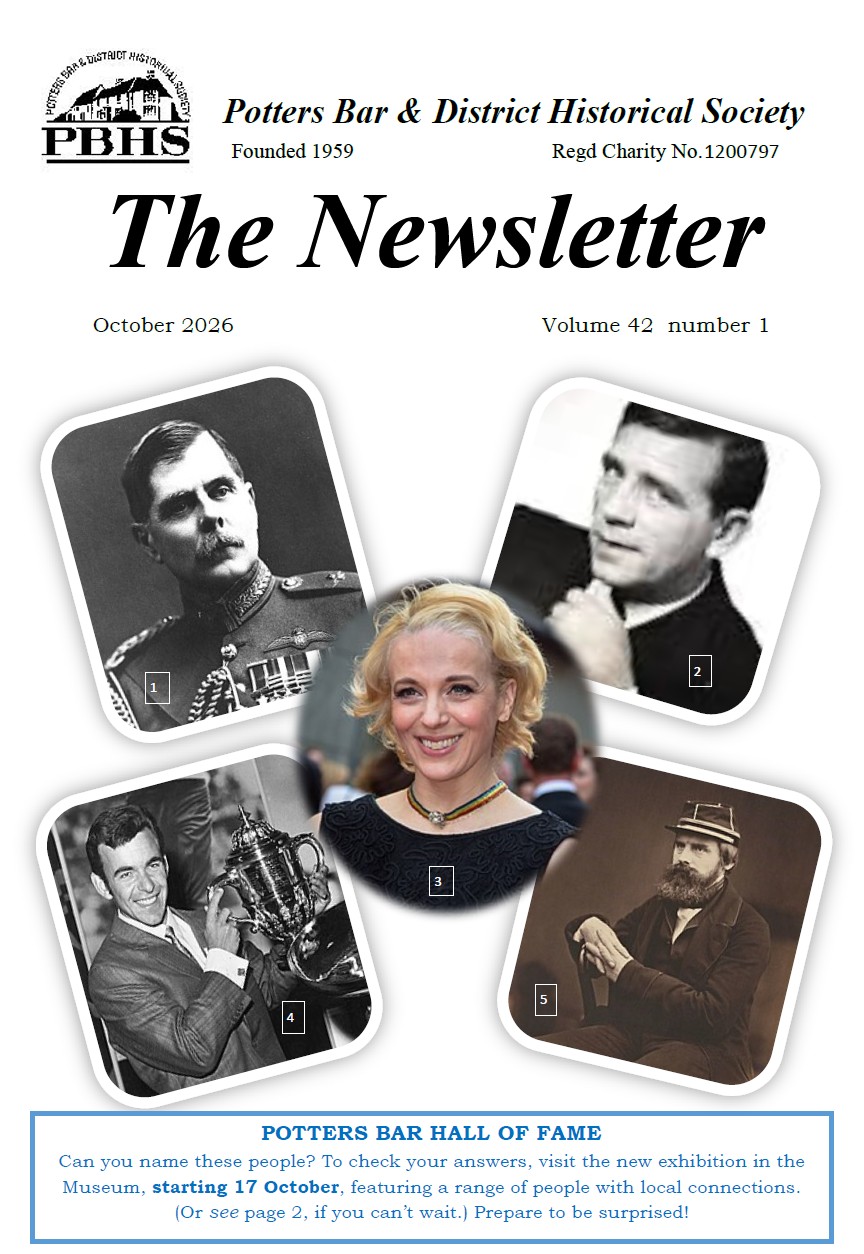 Potters Bar and District Historical Society Newsletter October 2026